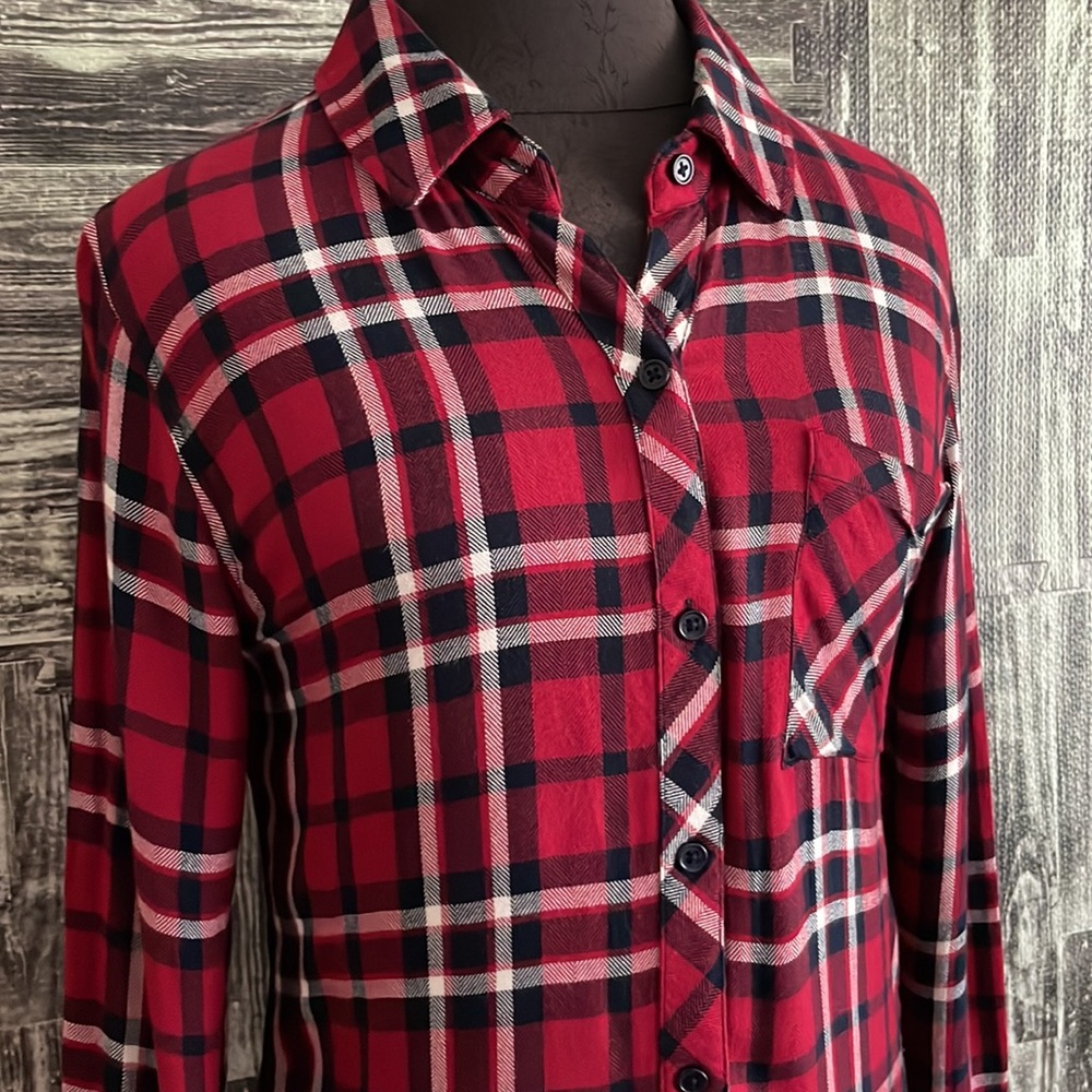 Rails Red plaid hunter Top Button down XS